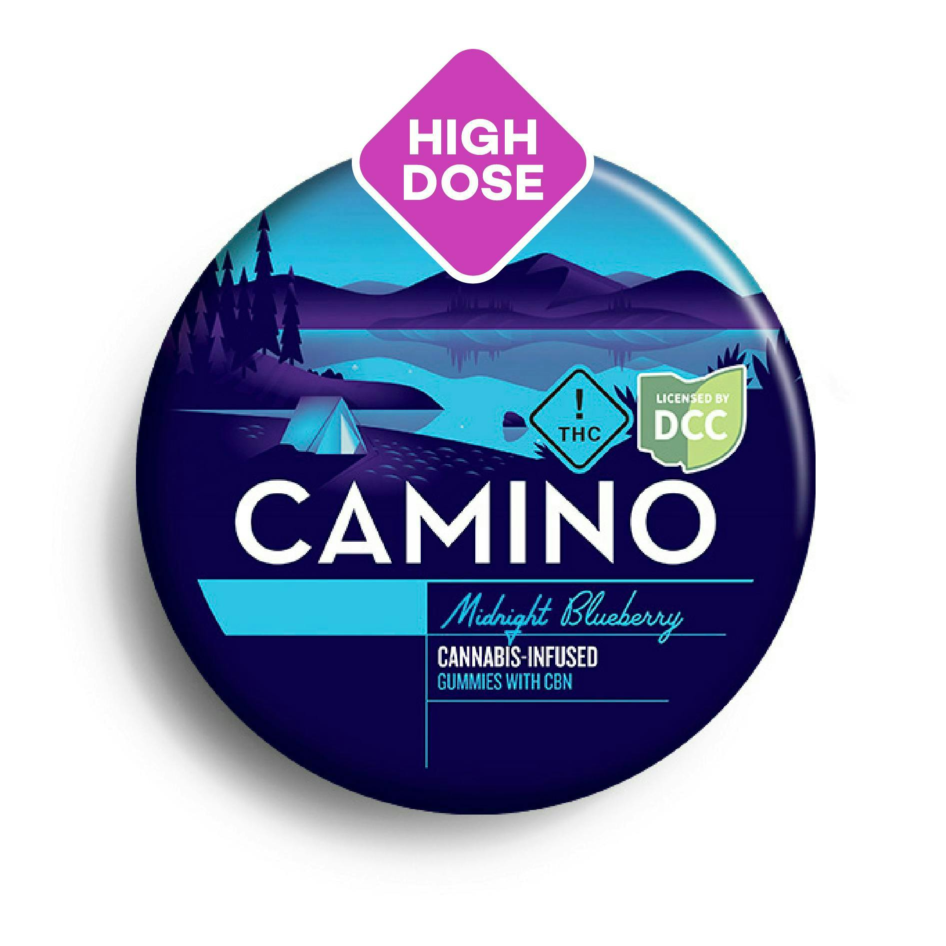 Camino - Sleep | Midnight Blueberry THC:CBN 5:1 Gummies | 200mg | 10ct | 20mg/ea - 1