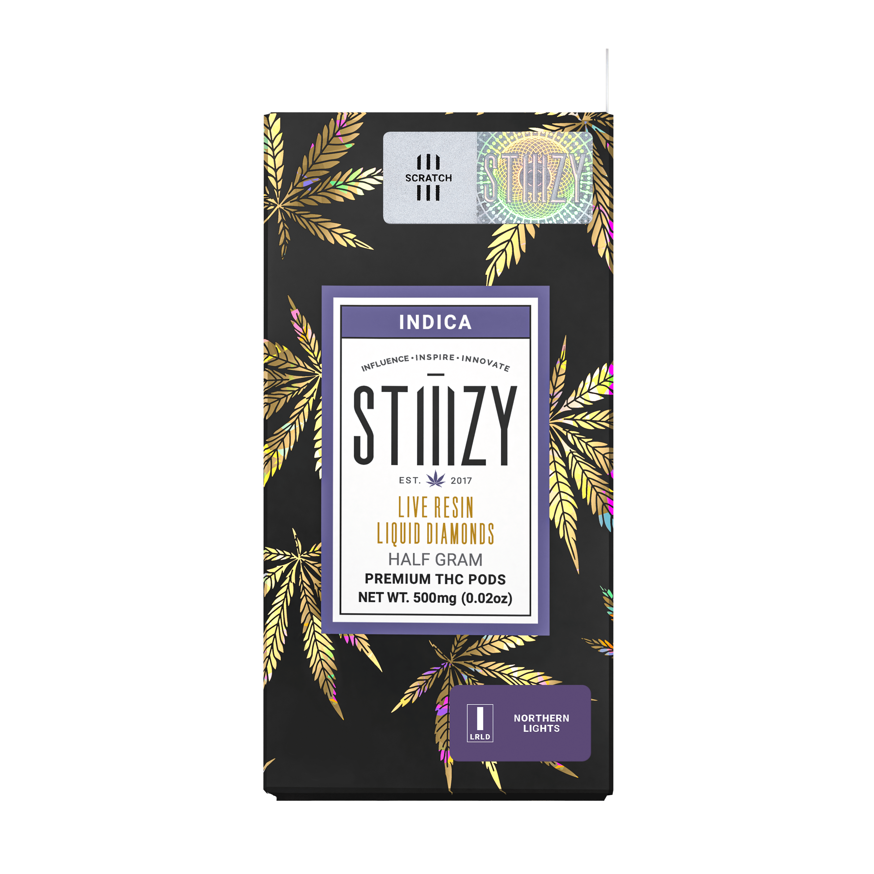 STIIIZY - Vape Cartridge - NORTHERN LIGHTS .5G Live Resin Liquid Diamonds Pod - 1