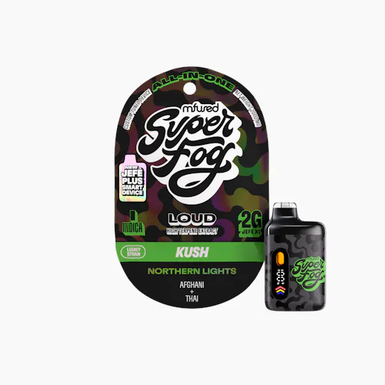 Super Fog by MFused - Northern Lights | LOUD High Terpene Extract Jefé Plus Disposable | 2g - 1