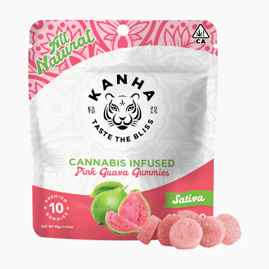 KANHA - Classic | Pink Guava Gummies | 100mg | 10ct | 10mg/ea - 1