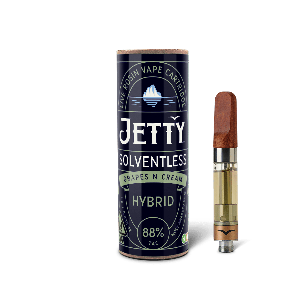 Jetty Extracts - Grapes & Cream | Live Rosin Cartridge | 0.5g - 1