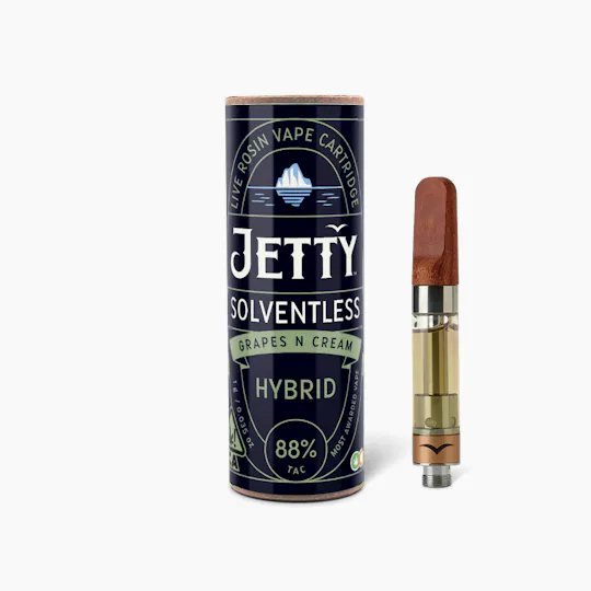 Jetty Extracts - Grapes & Cream | Live Rosin Cartridge | 0.5g - 1