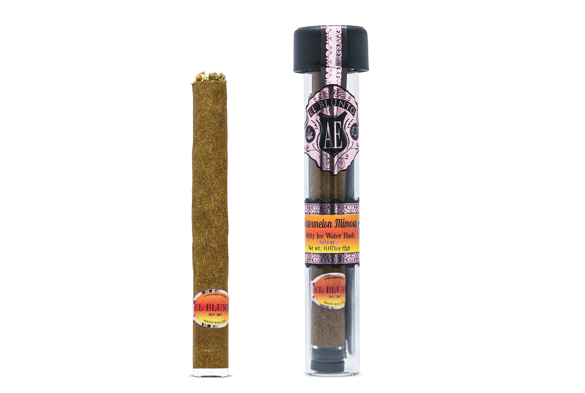 El Blunto by Albert Einstone's - El Blunto - Watermelon Mimosa - 2G Cannabis Cigar - Hash Infused - 1