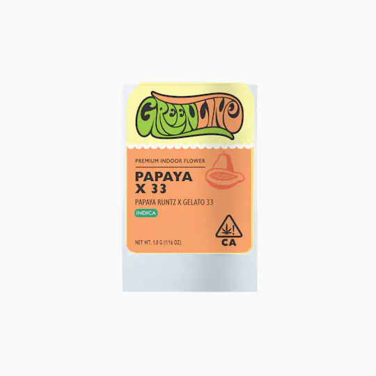 Greenline - Papaya X 33 - 1/16 oz - Indoor - Indica - 1.8g - 1