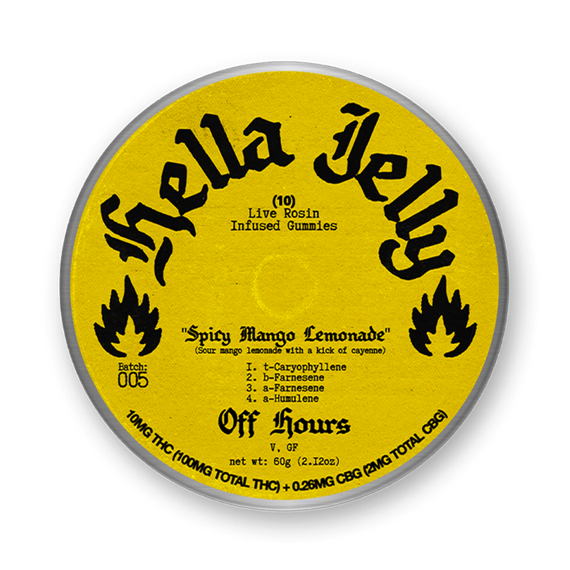 Off Hours - Hella Jelly Live Rosin Gummies | 100mg | 10ct | 10mg/ea - 1
