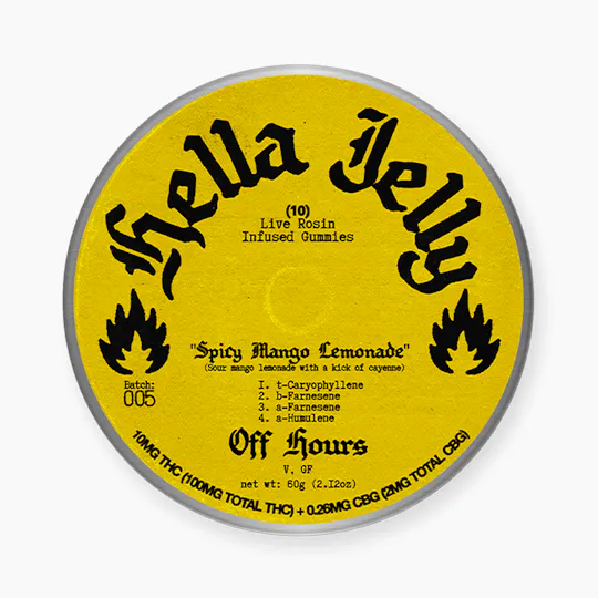 Off Hours - Hella Jelly Live Rosin Gummies | 100mg | 10ct | 10mg/ea - 1