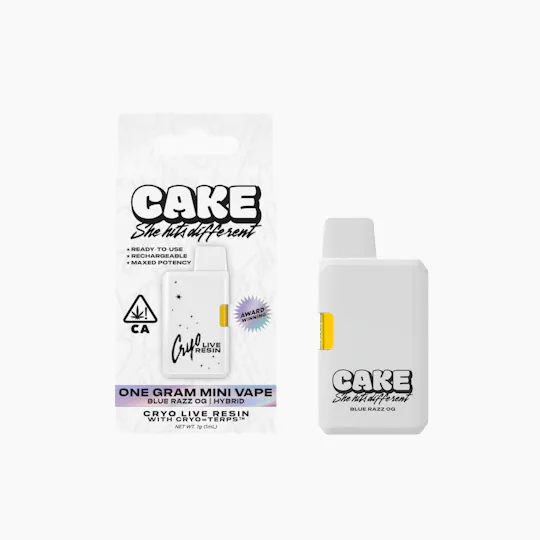 CAKE she hits different - Blue Razz OG | Live Resin Disposable | 1g - 1