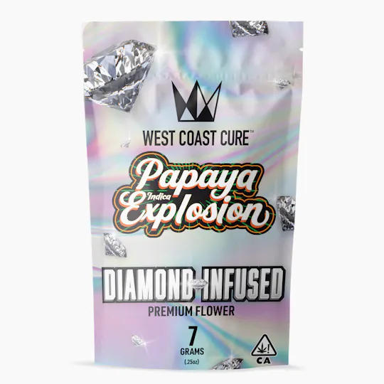 West Coast Cure - Papaya Explosion - 7G Diamond Infused Premium Flower - 1