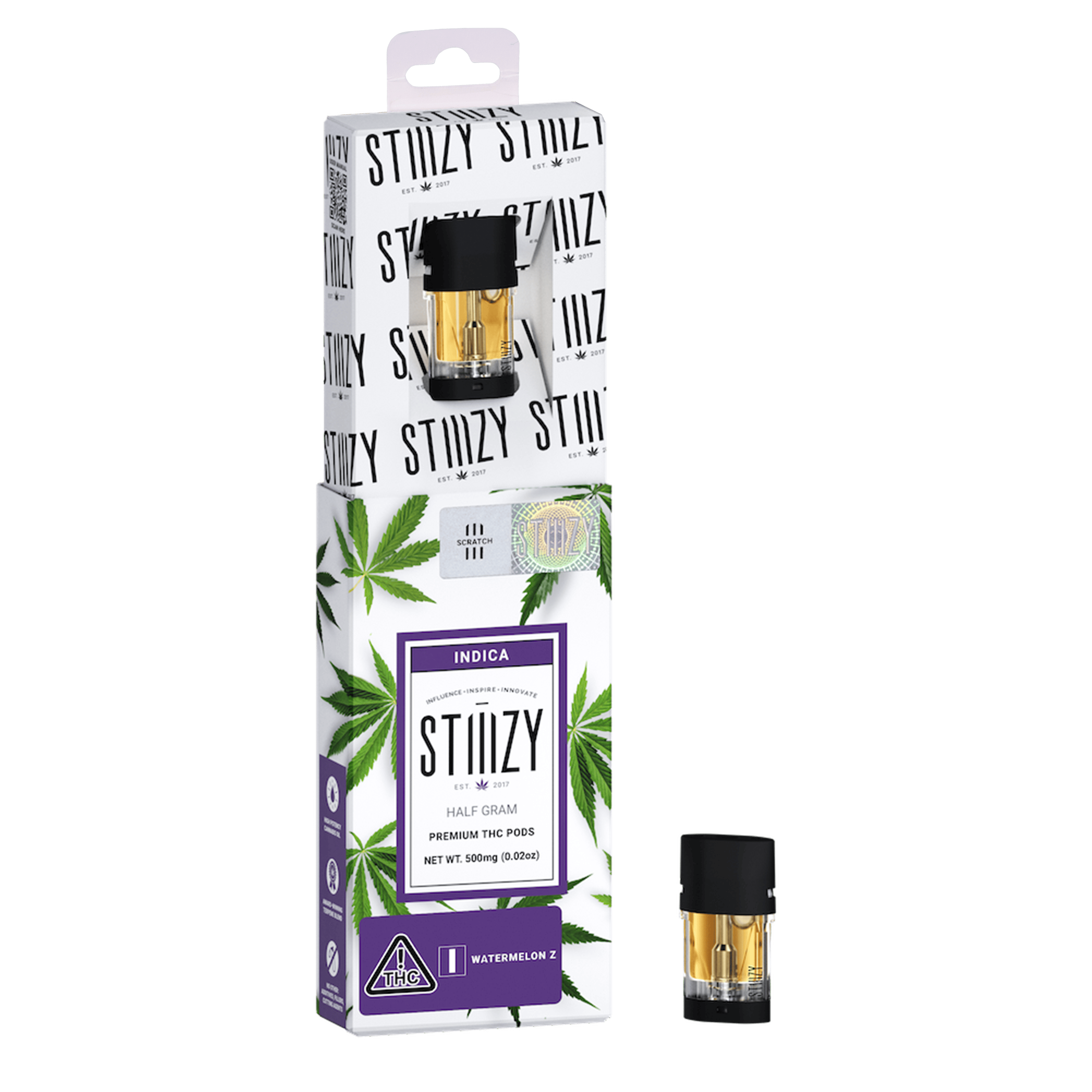 STIIIZY - Vape Cartridge - WATERMELON Z .5G Original THC Pod - STIIIZY - 1