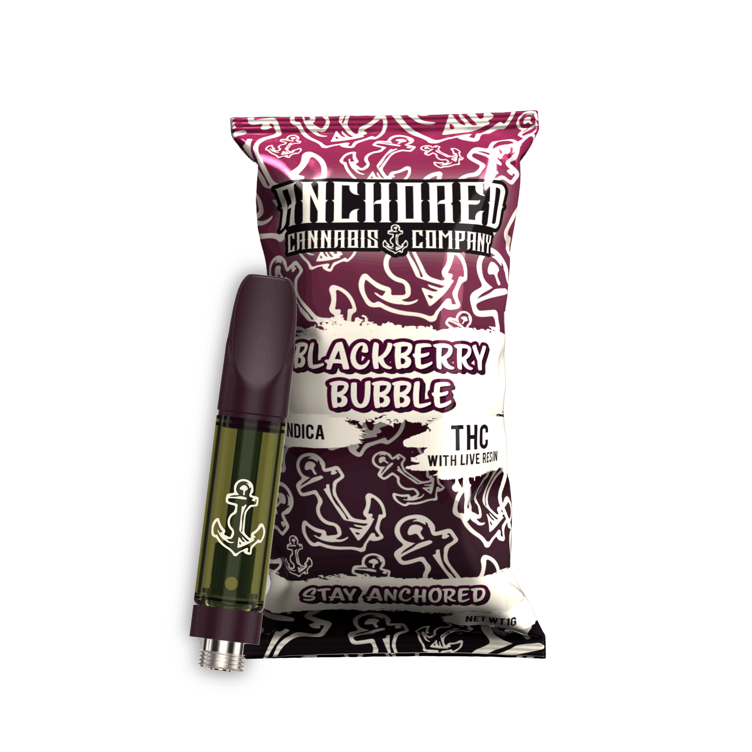 Anchored - Anchored | Blackberry Bubble Cartridge | 1g - 1