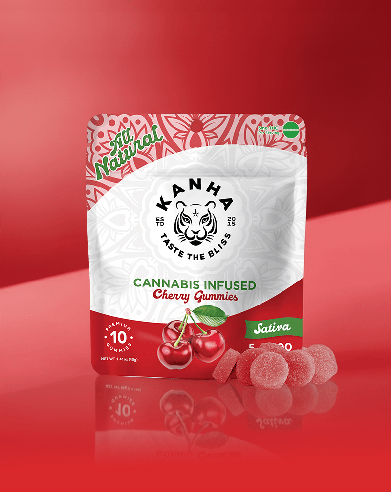 KANHA - Classic | Cherry Gummies | 100mg | 10ct | 10mg/ea - 1