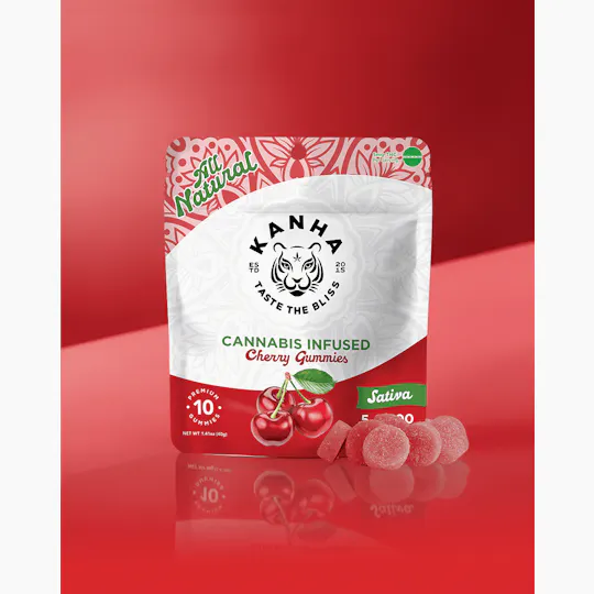 KANHA - Classic | Cherry Gummies | 100mg | 10ct | 10mg/ea - 1