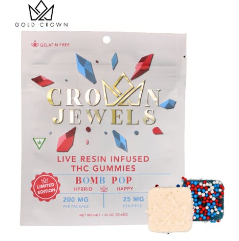 Gold Crown - Crown Jewels | Bomb Pop | 200mg | 8ct | 25mg/ea - 1