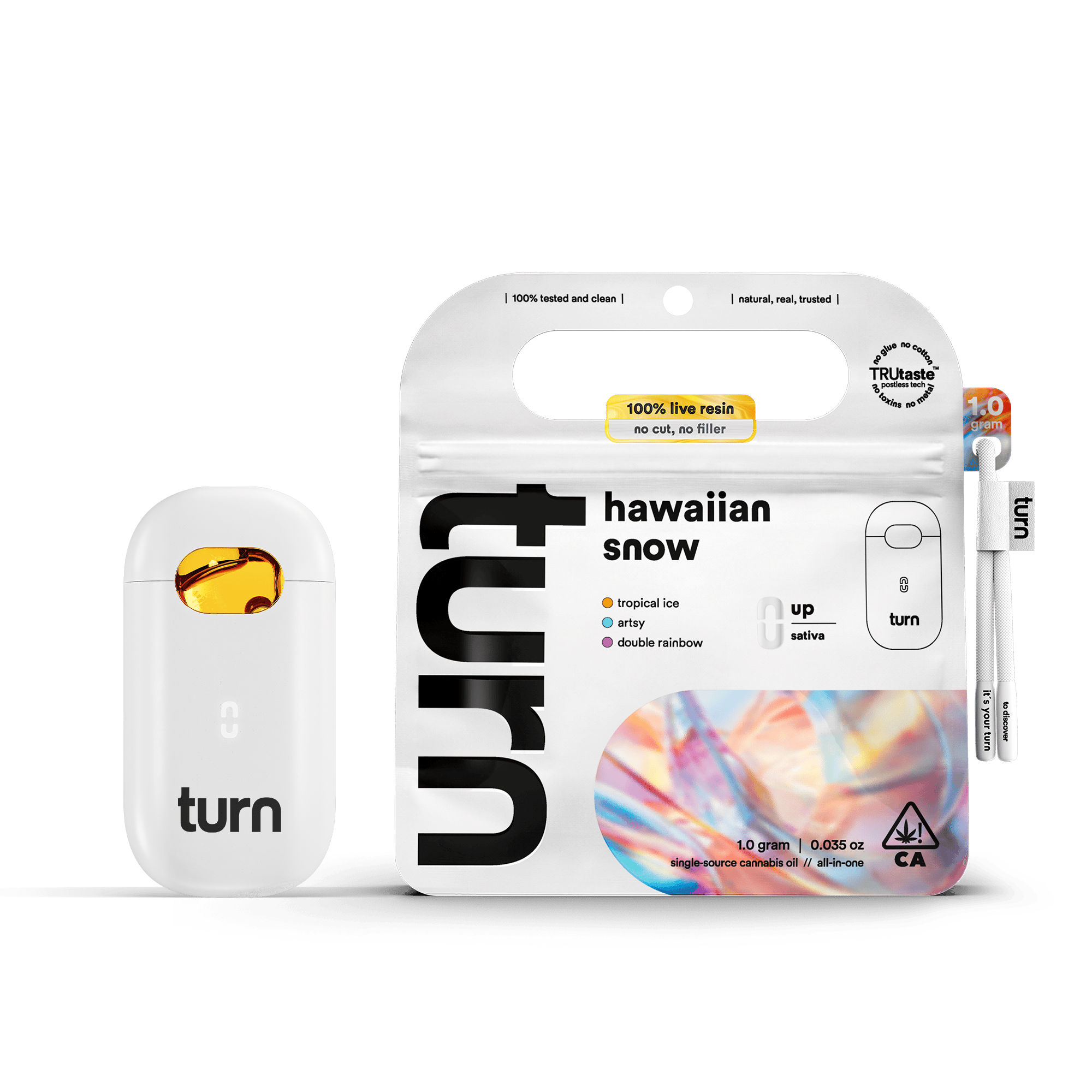 turn - Hawaiian Snow | 100% Live Resin | AIO | Sativa - 1