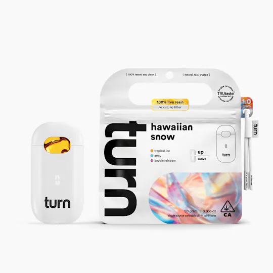 turn - Hawaiian Snow | 100% Live Resin | AIO | Sativa - 1