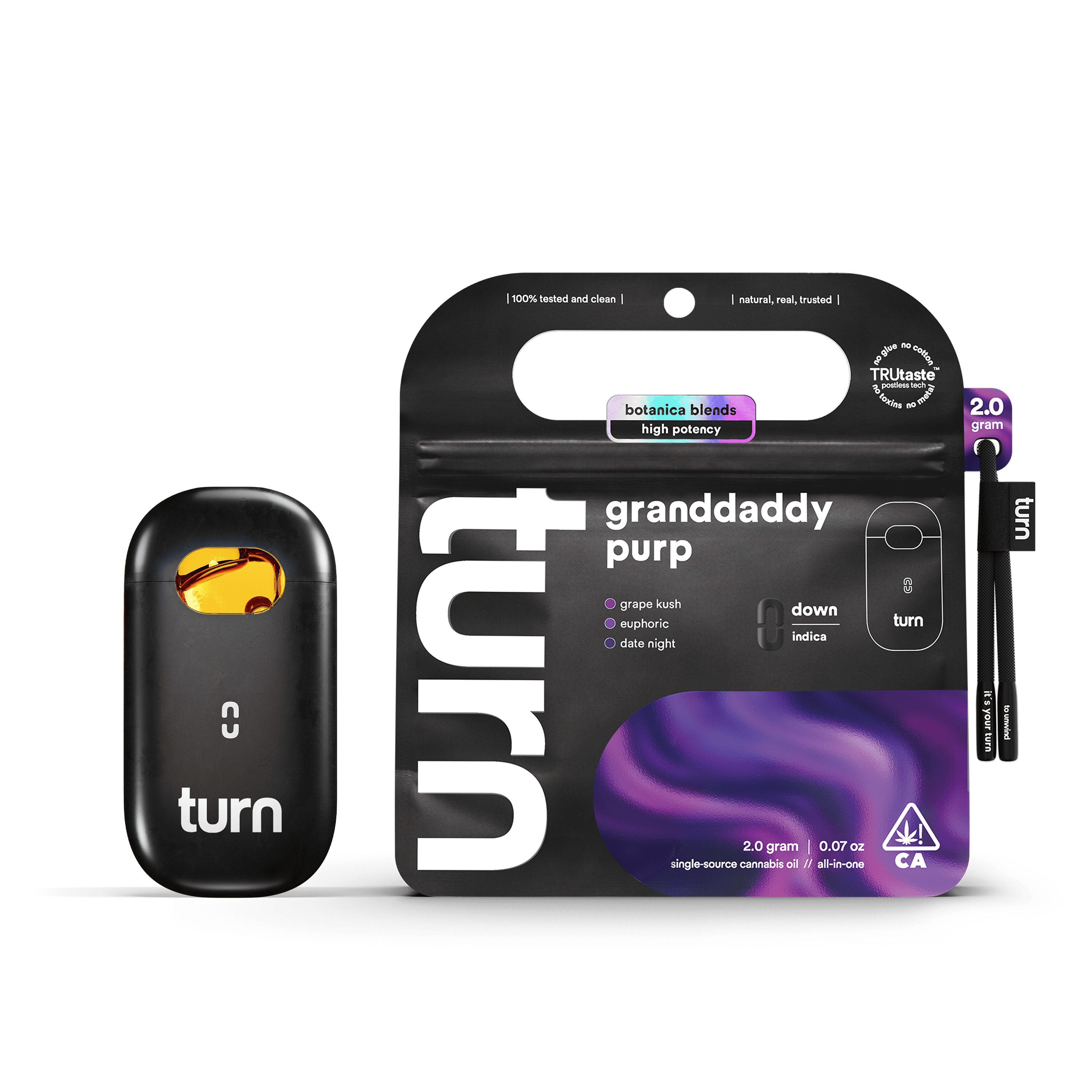 turn - Granddaddy Purp | Botanica Blends | AIO | Indica - 1