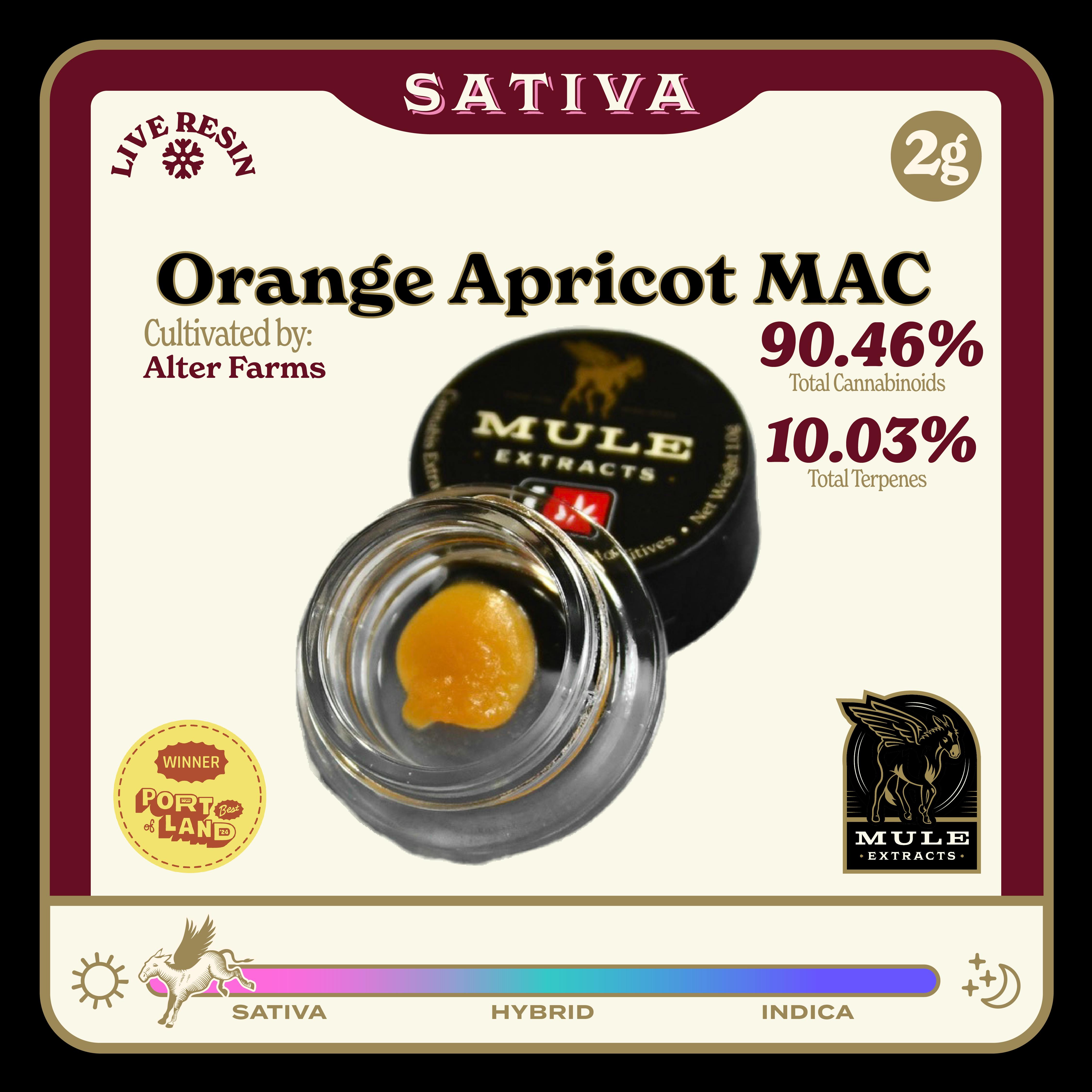 Mule Extracts - Orange Apricot MAC | Live Resin | 2g - 1