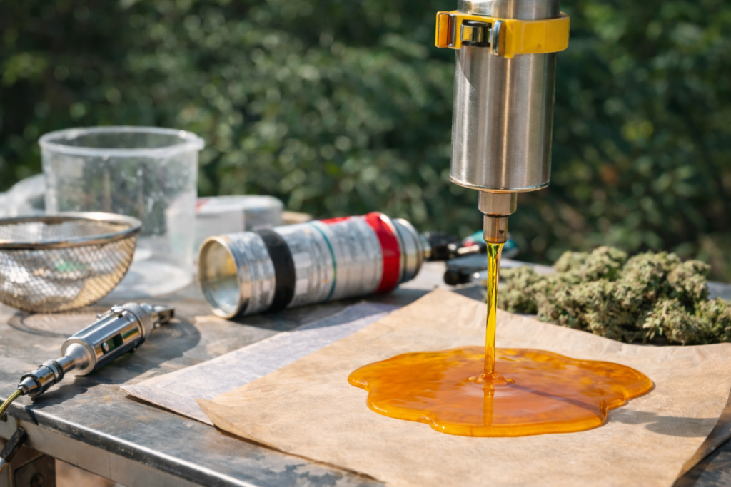 Open blasting cannabis