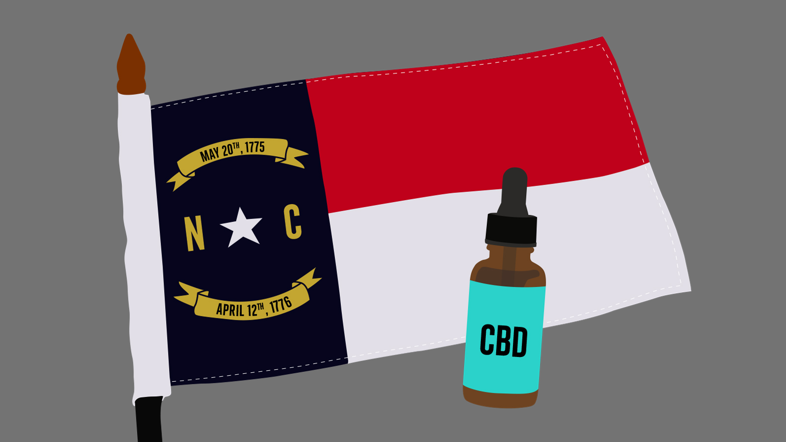 North Carolina flag illustration