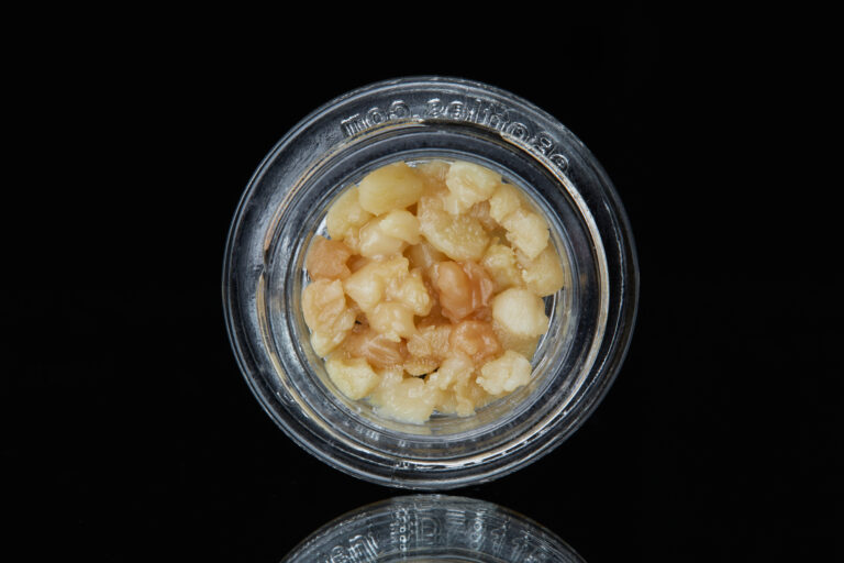 Concentrates in a glass jar
