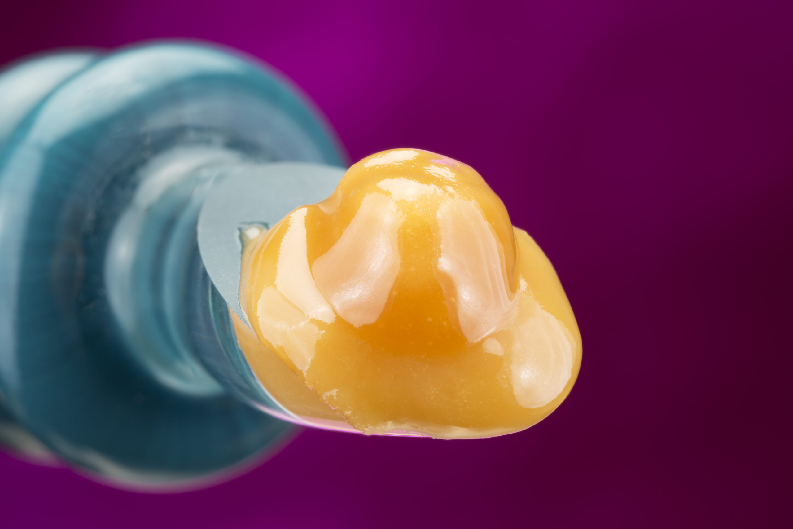 Glob of concentrate on concentrate tool