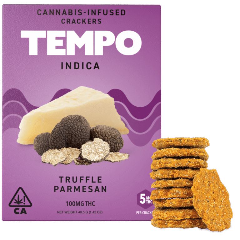 Tempo Truffle Parmesan Create Crackers (10 servings, 10 mg THC and 10 mg CBD each)