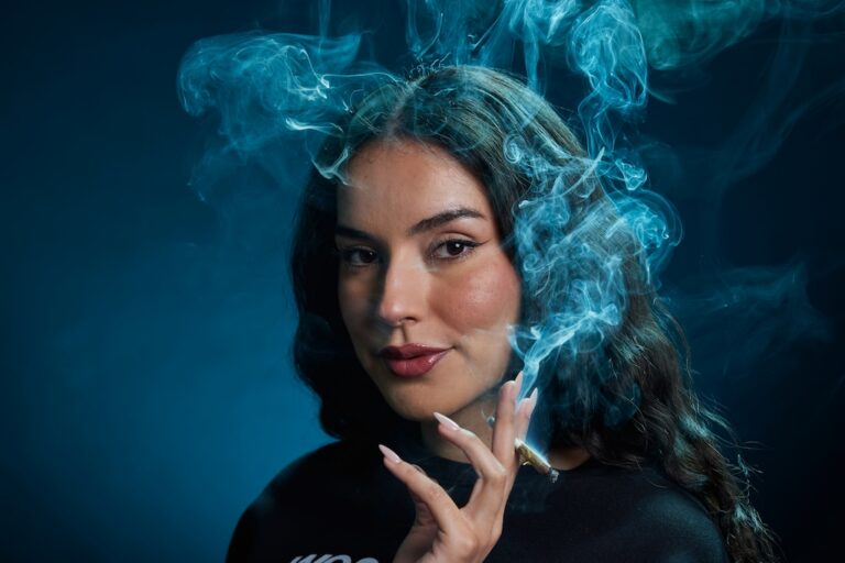 woman smoking joint