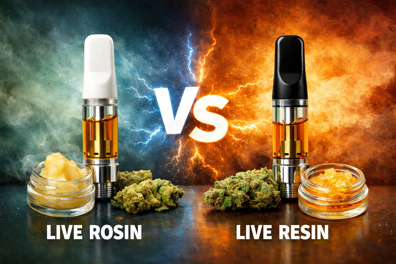 Live rosin vs live resin carts