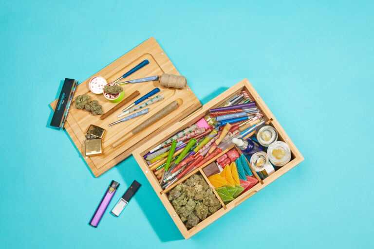 Cannabis products in box