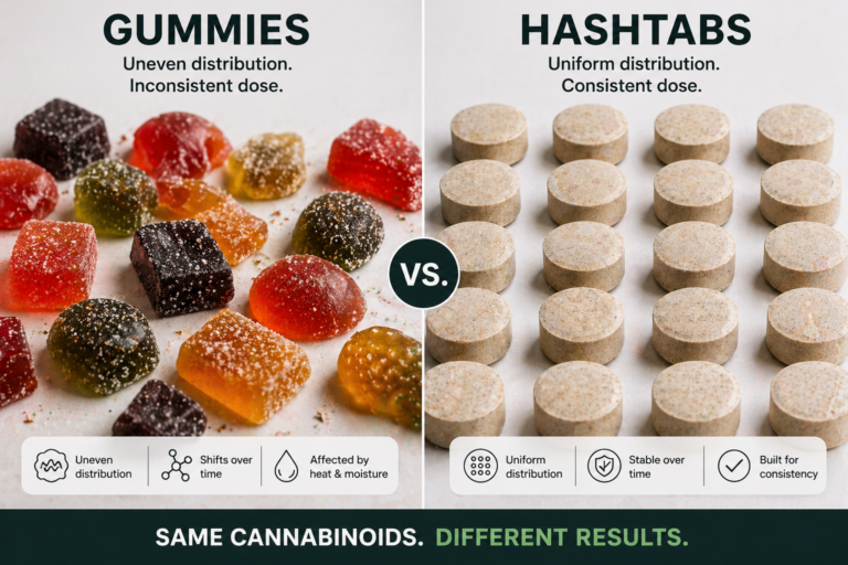 Cannabis edibles and hashtabs