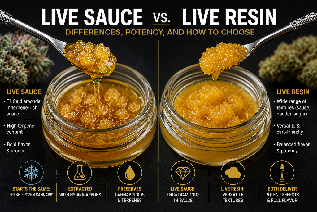 Live sauce vs live resin comparison