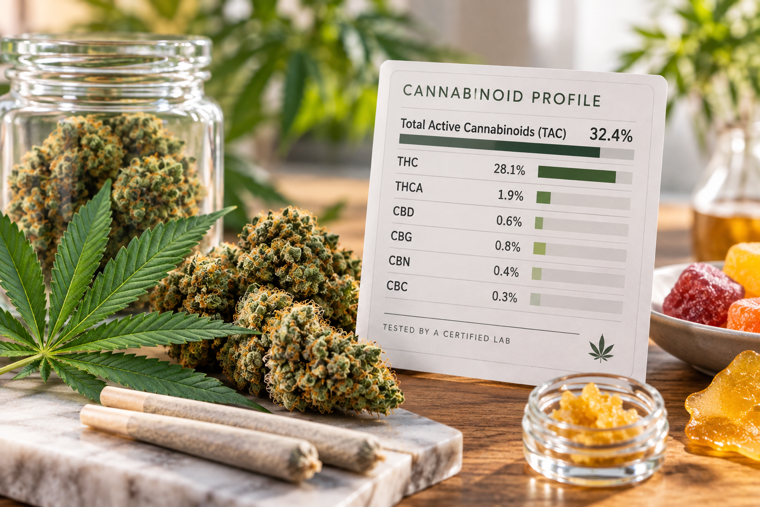 Total active cannabinoids
