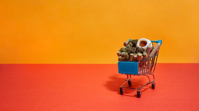 weed dispensary shopping cart