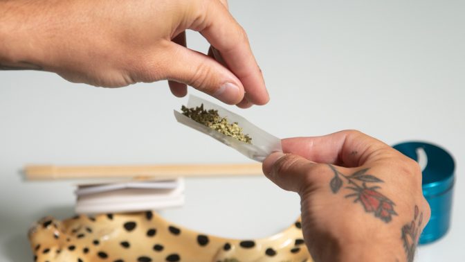 rolling a joint